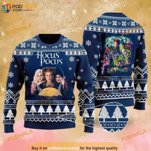 HC Sisters Witch Woolen Funny Ugly Sweater, Christmas Funny Ugly Sweater