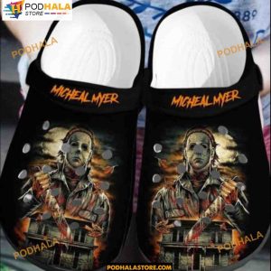 Halloween Black Michael Myers Crocband Clogs Halloween Crocs