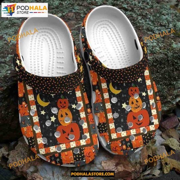 Halloween Cheeky Pumpkin Classic Clogs Shoes Halloween Crocs