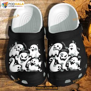 Halloween Creepy Ghost Kawaii Manga Anime Crocband Clogs Shoes Halloween Crocs