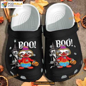 Halloween Cute Sloth Joking Clown Crocband Clogs Shoes Halloween Crocs