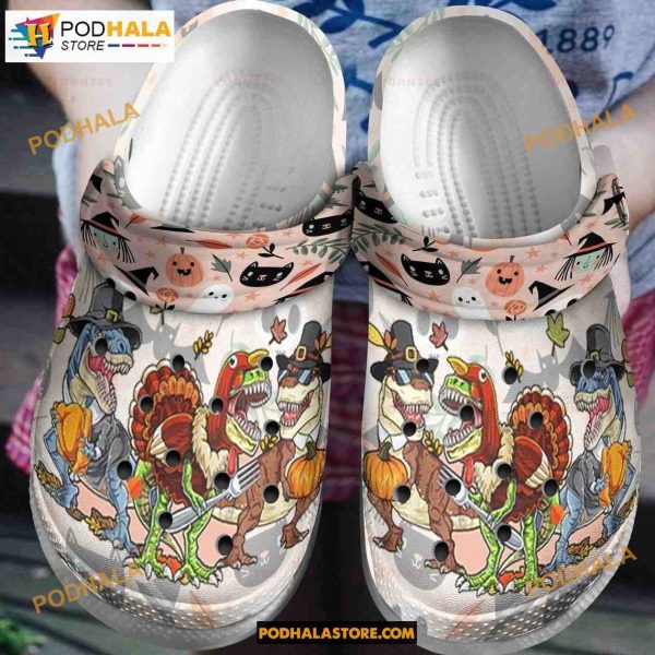 Halloween Dinosaur Thanksgiving Crocband Clogs Halloween Crocs