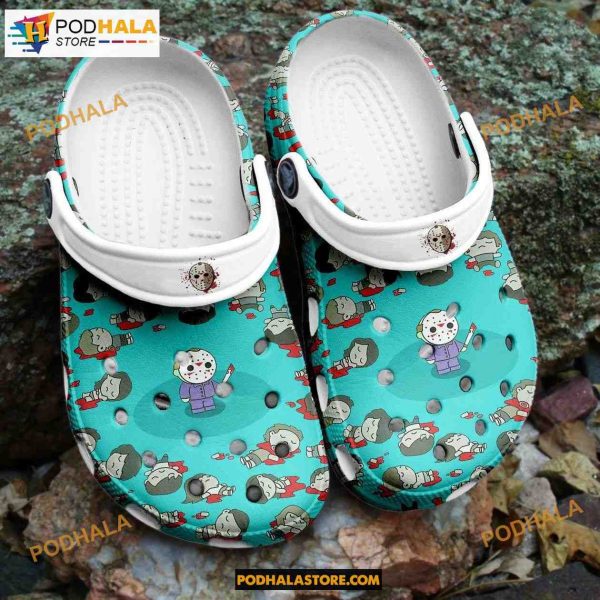 Halloween Face Killer Jason Voorhees Friday The 13th Crocband Clogs Halloween Crocs