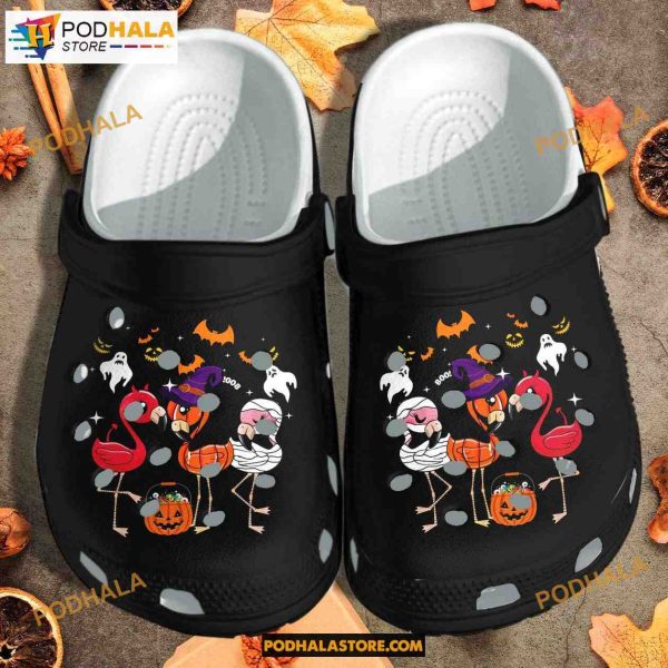 Halloween Flamingo Witch Ghost Mummy Crocband Clogs Shoes Halloween Crocs