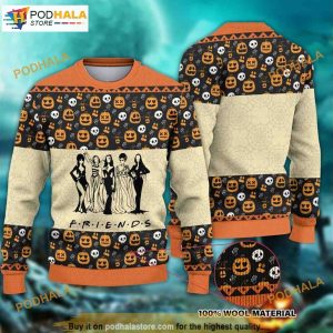 Halloween Friends Squad Goals 3D Funny Womens Christmas Sweaters