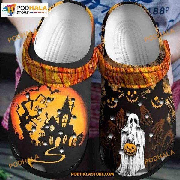 Halloween Ghost Pumpkin Crocband Clogs Halloween Crocs