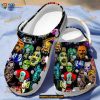 Halloween Horror Character Face Funny Clog Shoes, Halloween Crocs