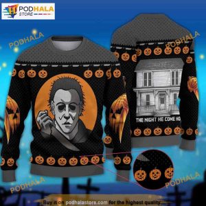 Halloween Michael Myers, Colourful 3D Horror Christmas Sweater