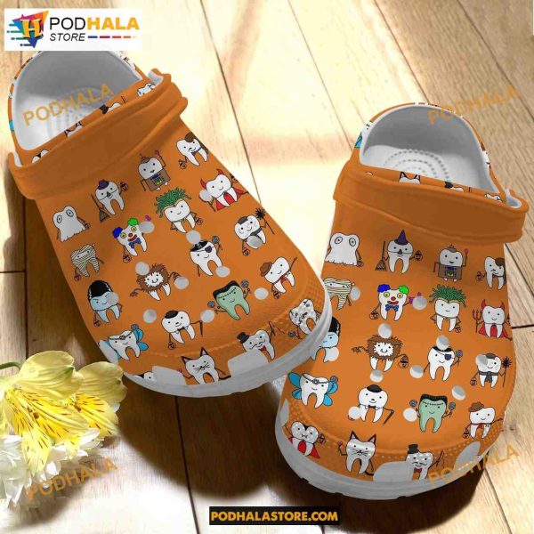 Halloween Teeth Shoes, Dentist Clogs Halloween Crocs