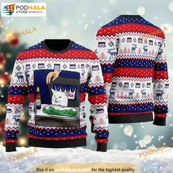 Hamm’s Beer Cat Meme 3D Funny Xmas Sweaters