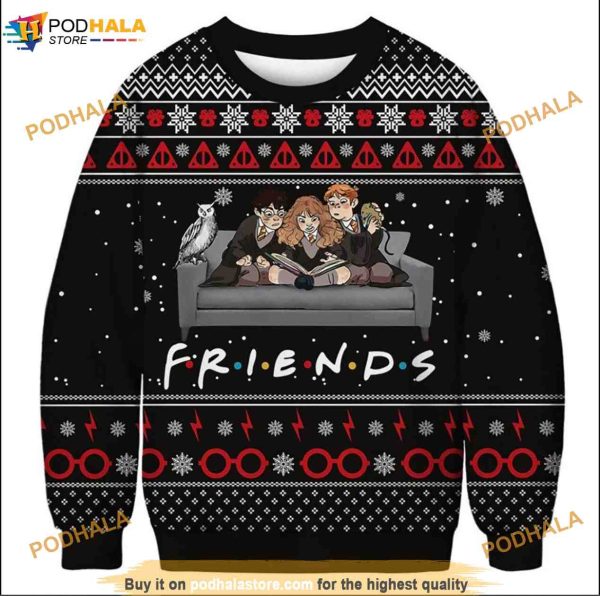Harry Witch And Friends Xmas Unisex Woolen Christmas Funny Ugly Sweater