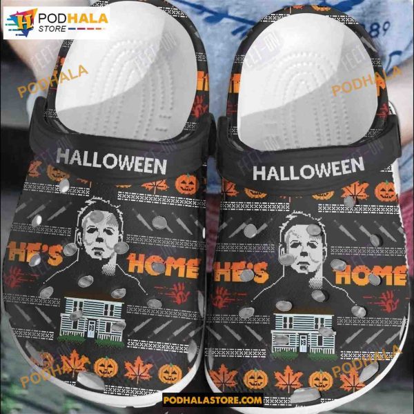 He is Home Michael Myers Horror Movie Classic Clogs Shoes Halloween Crocs
