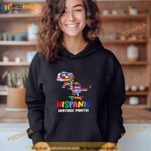 Hispanic Heritage Month Kids Boys Girl Dinosaur Latino Shirt 2