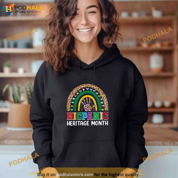 Hispanic Heritage Month Latino Countries Flags Rainbow Women Shirt