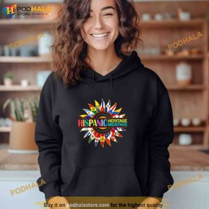 Hispanic Heritage Month Latino Countries Flags Sunflower Shirt 2