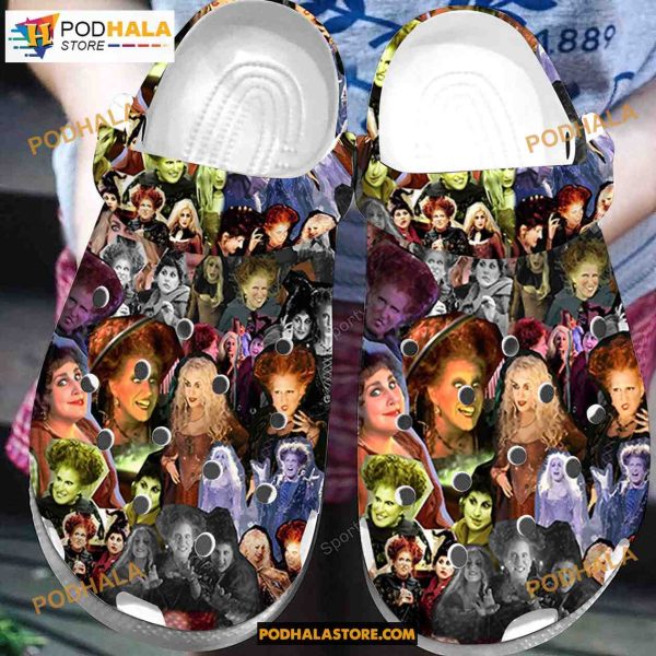 Hocus Pocus Witch Characters Halloween Clogs Crocs Shoes, Halloween Gift Ideas