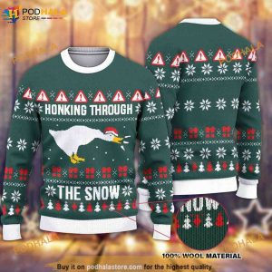 Honking Through The Snow Christmas 3D Funny Ugly Sweater, Great Gift For Christmas