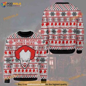 Horror Clown IT Christmas Christmas 3D Funny Ugly Sweater, Great Gift For Christmas