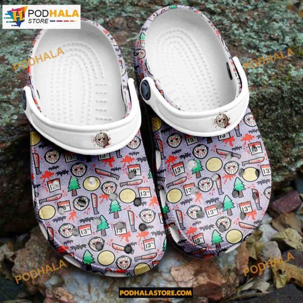 Horror Face Friday 13Th Crocband Clogs Halloween Crocs