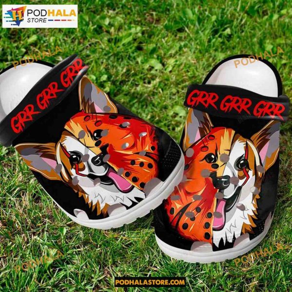 Horror Mask Corgi Dog Classic Clogs Shoes Halloween Crocs