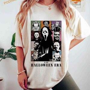 Horror Movie Character In My Halloween Era White Shirt, Eras Tour Halloween Costume