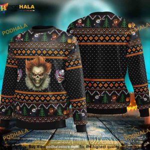 Horror Pennywise Halloween Funny Ugly Sweater, Great Gift For Christmas