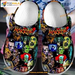 Horror Scary Faces Custom Name Halloween Crocs