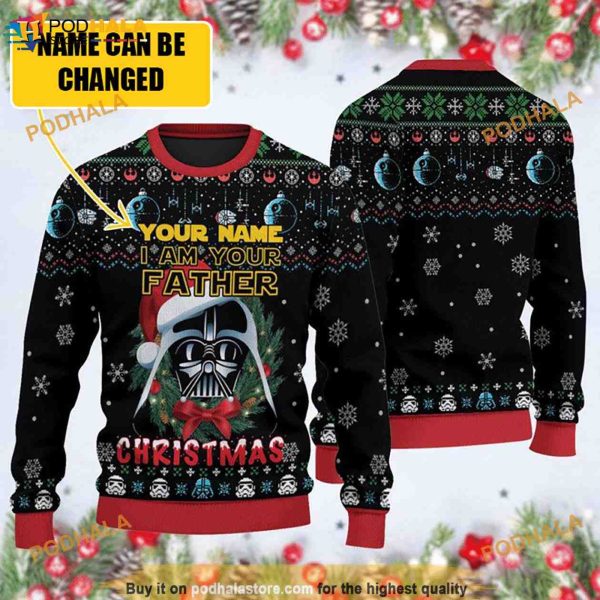 I Am Your Father Christmas Custom Name 3D All Over Printed Ugly Sweater