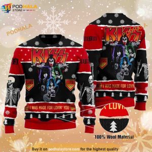 I Was Made For Lovin You Kiss Custom Christmas Funny Ugly Sweater, Xmas Gifts