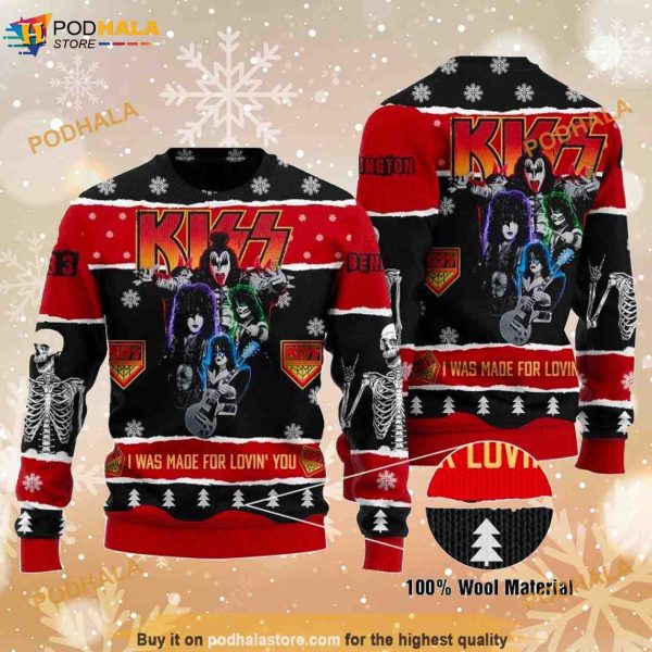I Was Made For Lovin You Kiss Custom Christmas Funny Ugly Sweater, Xmas Gifts