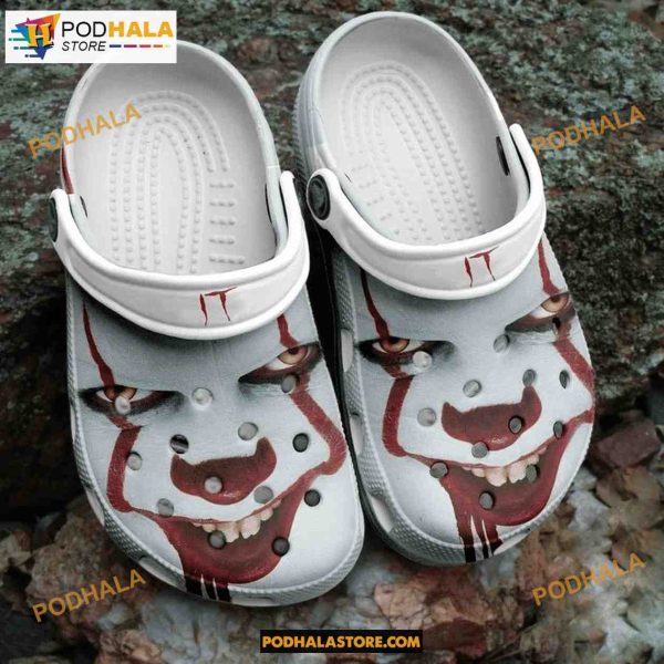 IT Pennywise Halloween Classic Clogs Crocs Shoes, Halloween Gift Ideas