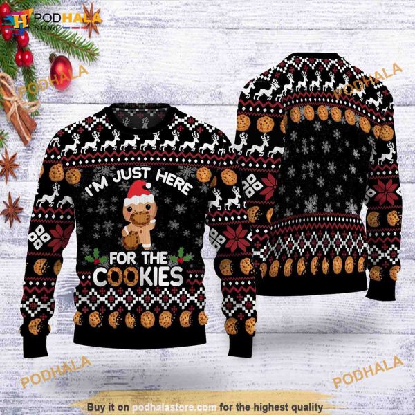 I’m Just Here For The Cookies Christmas Funny Ugly Sweater 2023, Creative Christmas Gifts