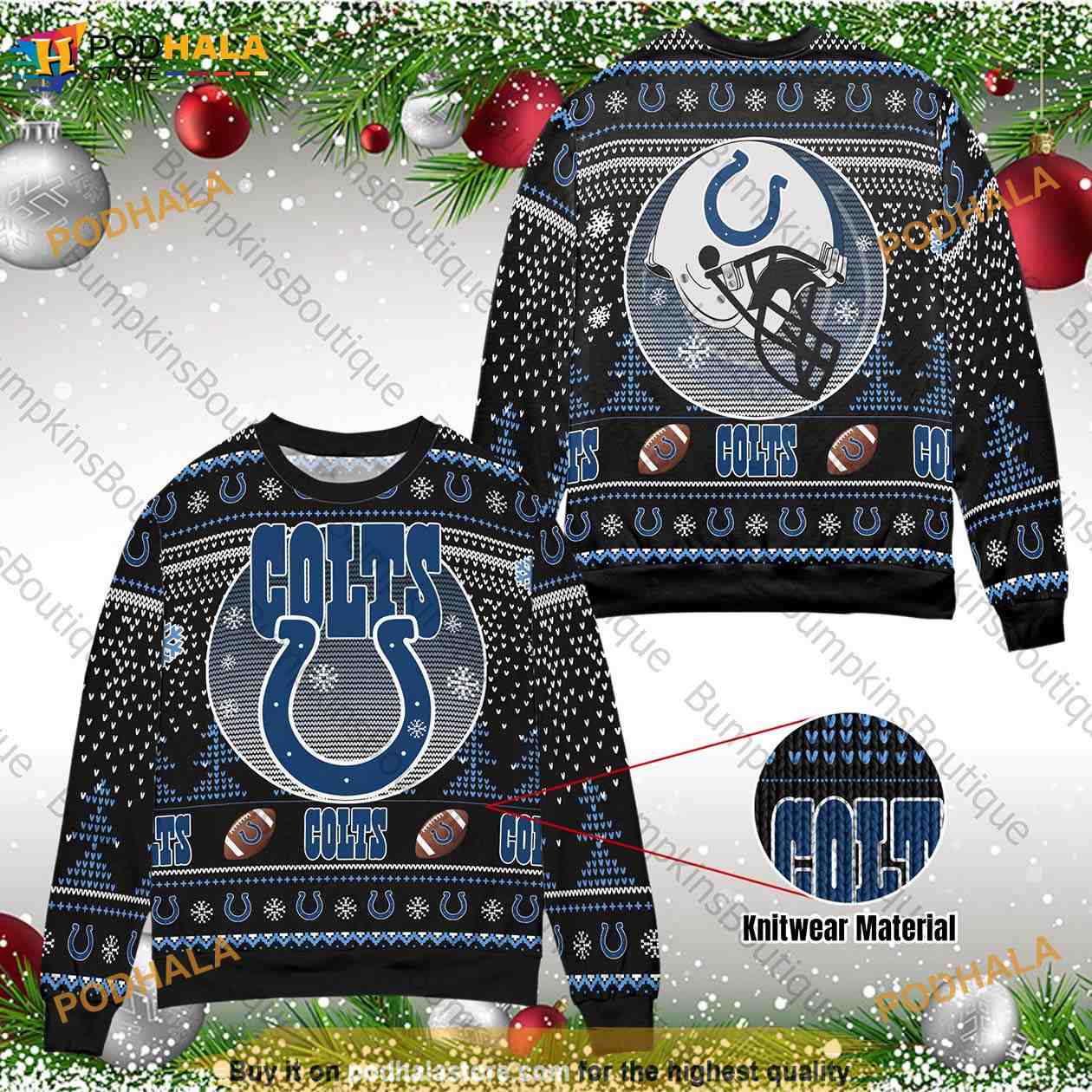 Indianapolis Colts Unisex Funny Ugly Sweaters, Personalized NFL