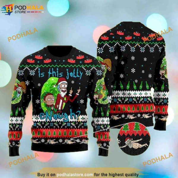 Is This Jolly Enough Funny Ugly Sweater Christmas 3D Funny Ugly Sweater