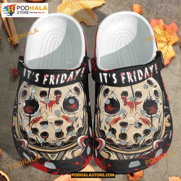 Its Friday Jason Horror Chibi Halloween Creepy Crocs Clogs Shoes, Halloween Gift Ideas