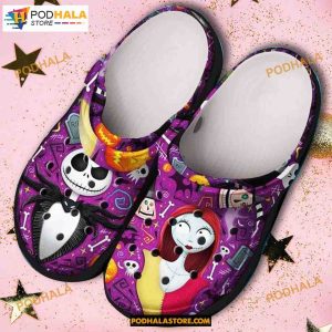 Jack Skellington And Sally Crocband Clogs Shoes Halloween Crocs