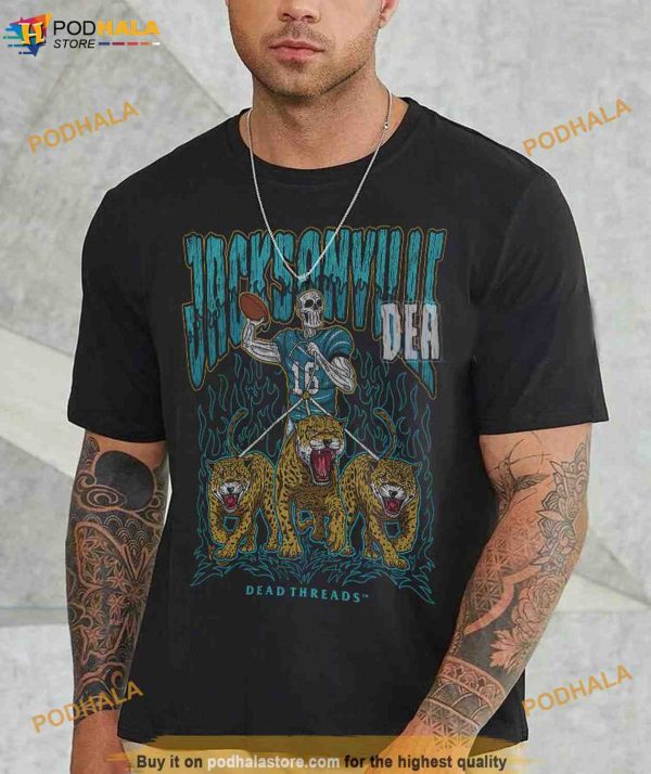 Jacksonville Football Skeleton Shirt, NFL Football Shirt, Vintage Bootleg Design