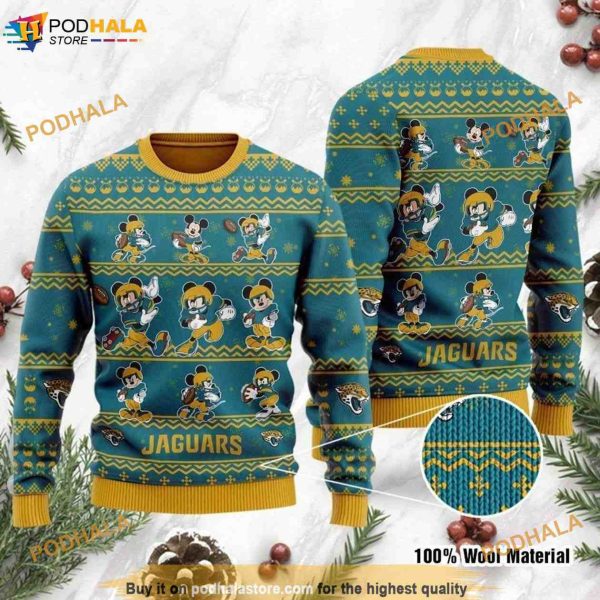 Jacksonville Jaguars Mickey Mouse Knit Xmas Funny Ugly Sweater