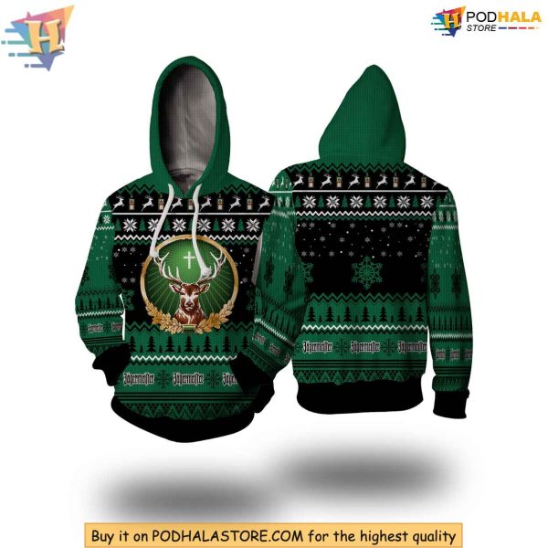 Jägermeister Festive Comical Winter Wear Christmas Funny Ugly Sweater Spa