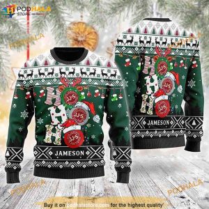 Jameson Whiskey Ho Ho Ho Christmas 3D Funny Ugly Sweater