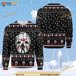 Jason Christmas Horror Christmas Wool 3D Funny Ugly Sweater