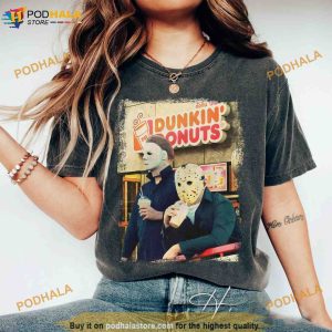 Jason Micheal Donuts Halloween Comfort Colors Shirt Horror Movie Night Tee 2
