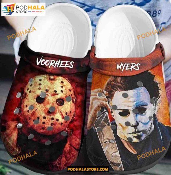 Jason Voorhees And Michael Myers Horror Movie Characters Clogs Halloween Crocs
