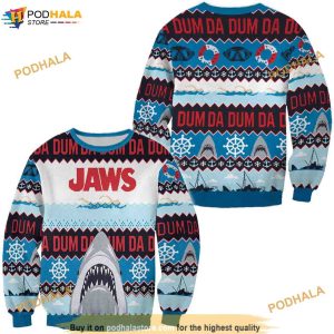 Jaws Christmas Christmas Funny Ugly Sweater, Funny Xmas Gifts