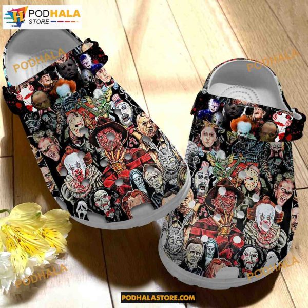 Just A Girl Who Loves Horror Movies Character Crocband Clogs Halloween Crocs