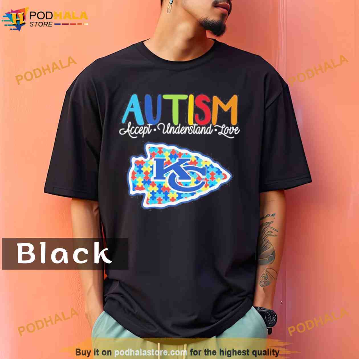 Kansas City Chiefs autism awareness knowledge power Comfort Colors Shirt -  Bring Your Ideas, Thoughts And Imaginations Into Reality Today