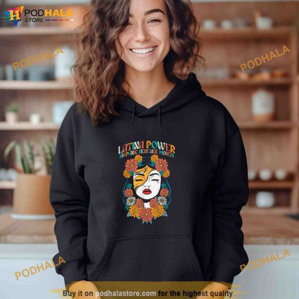 Latina Power Hispanic Heritage Month Retro Vintage Women Shirt