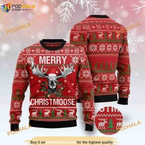 Merry Christmoose Deer Hunting Ugly Christmas Sweater
