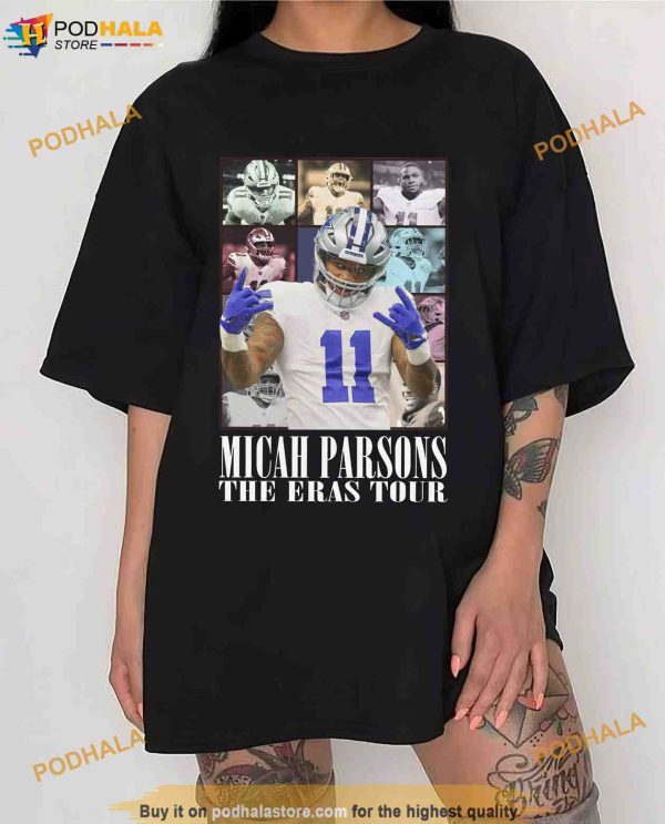 Micah Parsons The Eras Tour Shirt, Unique Dallas Cowboys Gifts