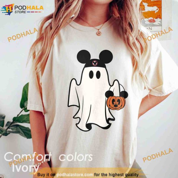 Mickey Ghost Comfort Colors Halloween Shirt, Halloween Family Matching Shirt